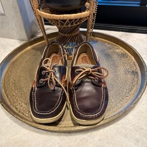Sperry Top-Sider Leather Boat Shoes | Brown & Navy | Classic Preppy